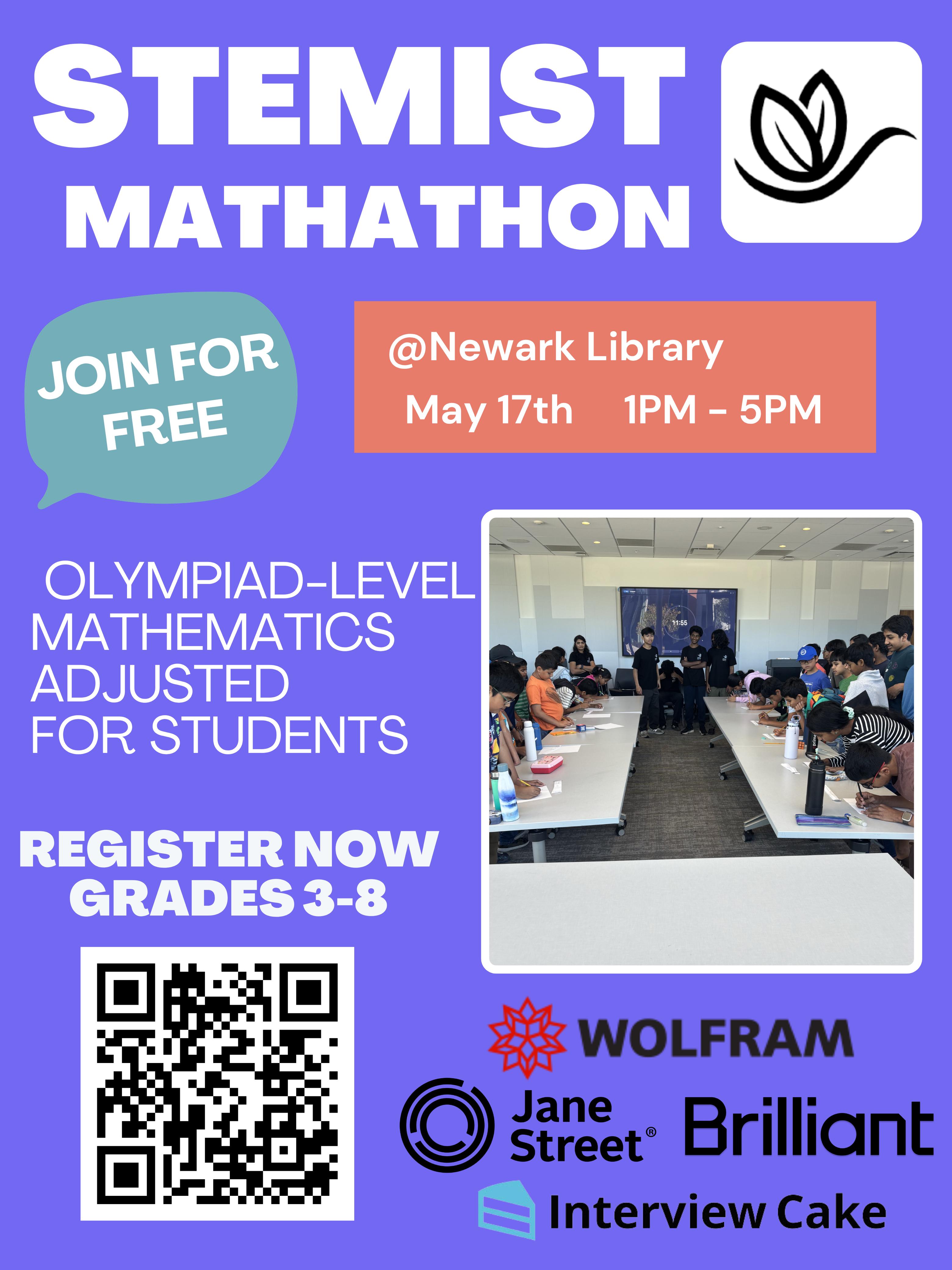 Second STEMist Mathathon - May 9th, Newark Library
